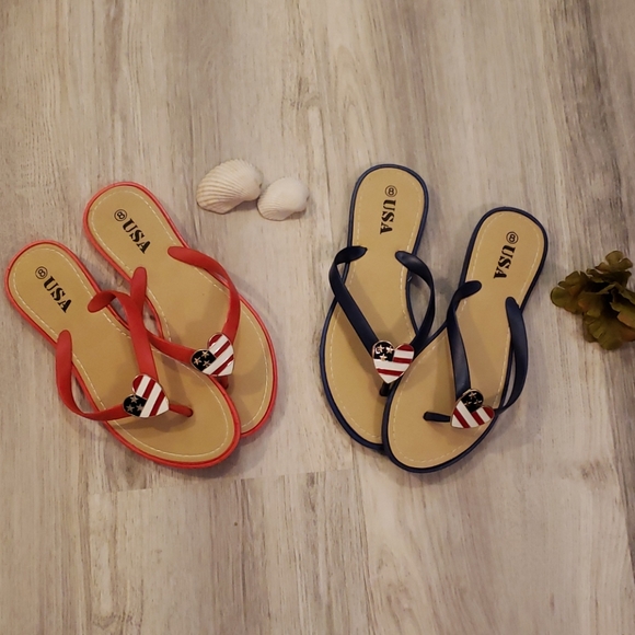 patriotic flip flops